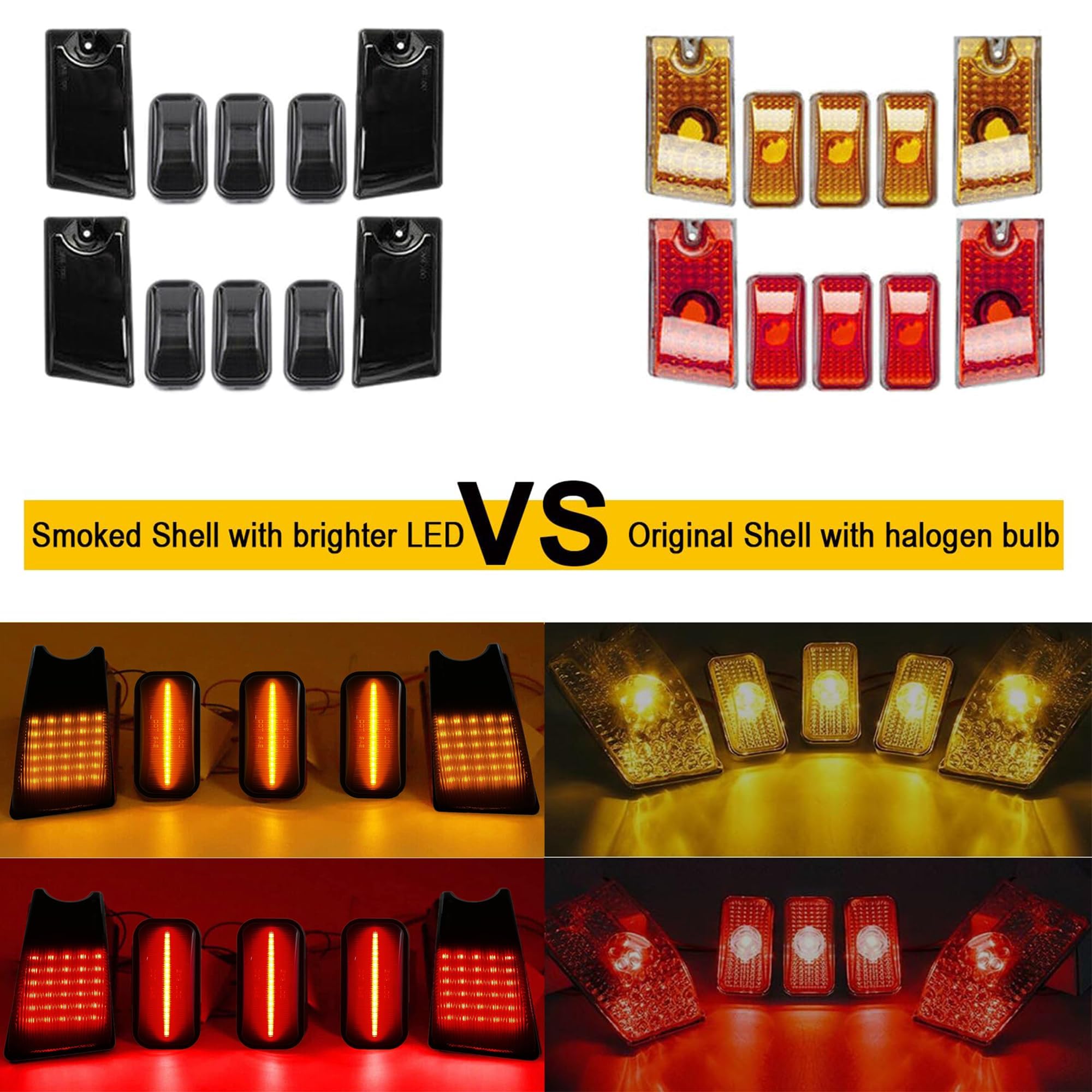 【Skull49】ハマーH2　マーカー　LED　アンバー&レッドレンズ Skull49様専用】ハマーH2 マーカー LED アンバー&レッドレンズ